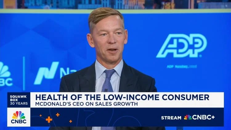 Third McDonaldx2019s CEO Middle- and lower-income consumers are under a lot of pressure right now